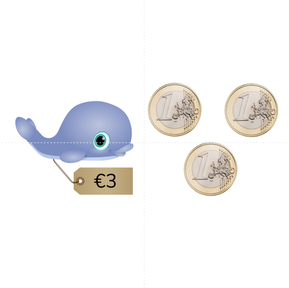 Samenstellen van bedragen t/m 10 euro met munten van 1 euro