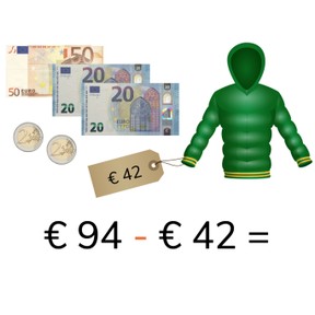 Aftrekken met hele bedragen t/m 100 euro