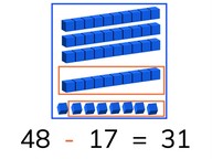 Subtraction to 50 with subtrahends >10