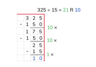 Partial quotients division with a number to 1,000 with remainder