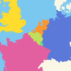 Topografie: België - Land - Buurlanden