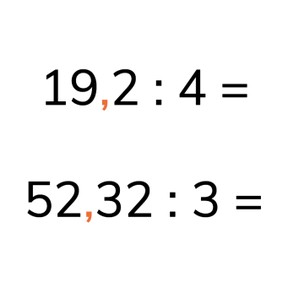 Delen van een kommagetal met 1 of 2 decimalen