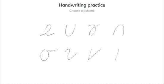 handwriting patterns