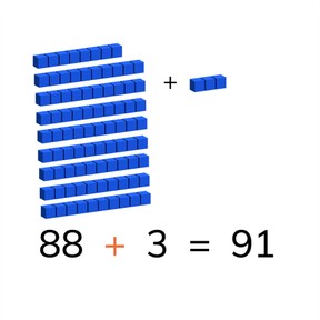 Optellen t/m 100 met tientaloverschrijding met getal <10