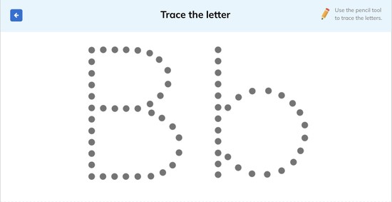 letter b tracing