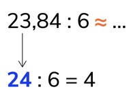 Schattend delen met kommagetallen met 1 of 2 decimalen