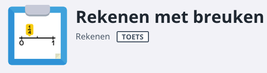 Digitale toets over rekenen met breuken