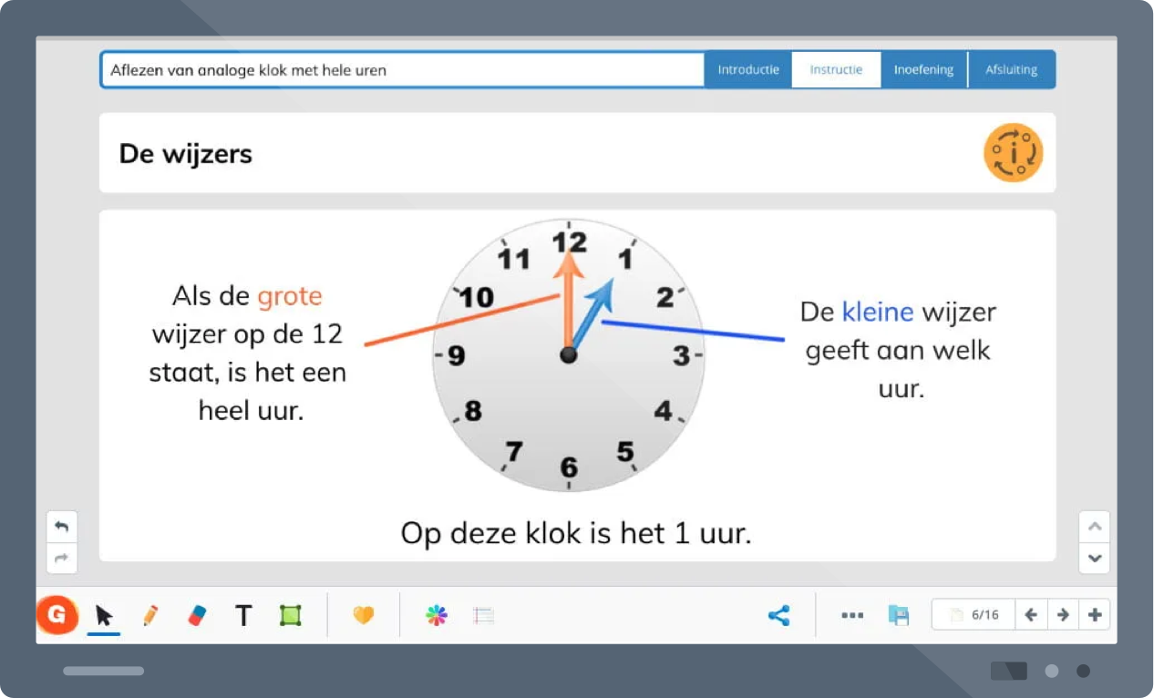analoge klok kijken les