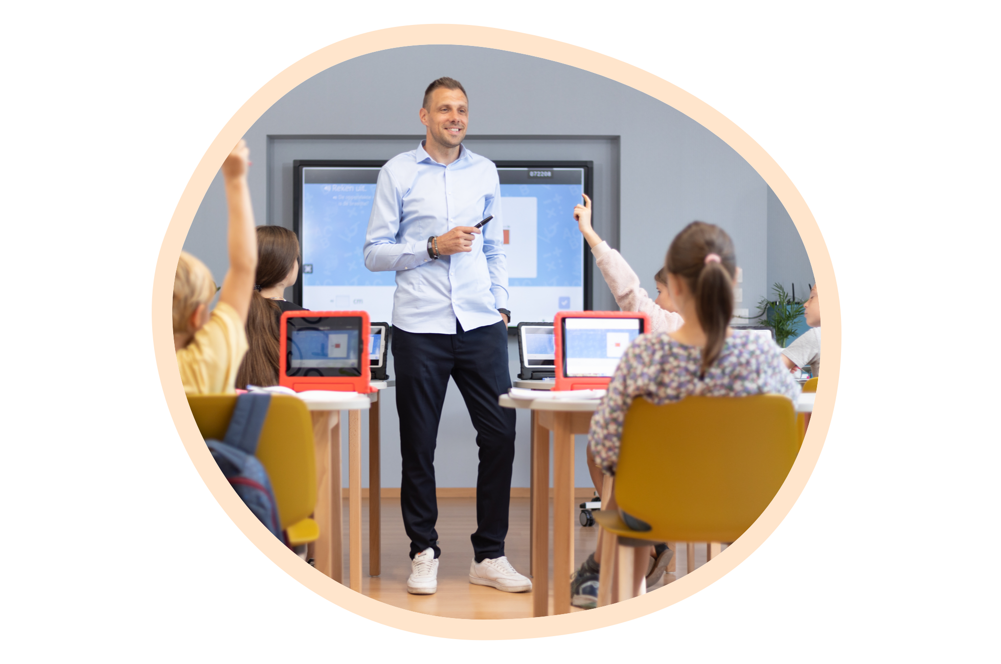 Teacher in front of class