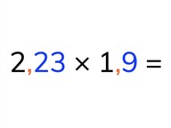 Vermenigvuldigen met twee kommagetallen met ongelijk aantal decimalen