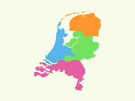 Topografie: Nederland - Land - Regio's