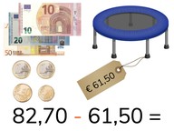 Aftrekken met kommabedragen t/m 100 euro