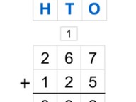 Addition to 1,000 using standard algorithm with regrouping